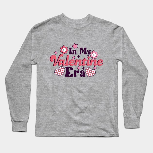 In My Valentine Era Checkered Heart Feb 14th Long Sleeve T-Shirt by JDVNart